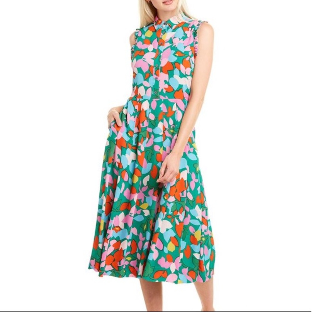 NWT J. Crew Pleated Shirtdress Confetti Dress 10